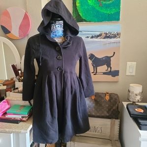 Free people short sleeve dress jacket with hoodie